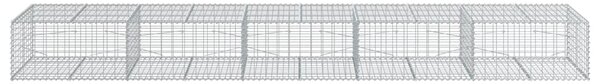 Kosz gabionowy z pokrywą, 500x100x50 cm, galwanizowane żelazo