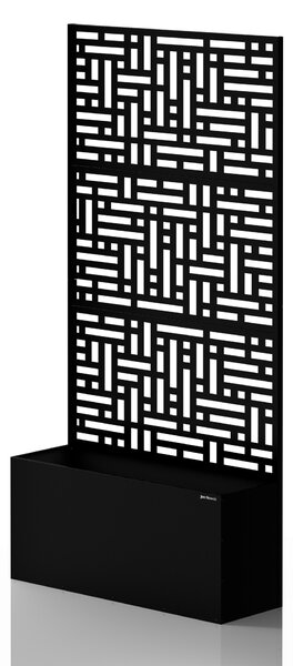Pergola z doniczką metalowa czarna: ROSE, 900 x 1800 x 300 mm