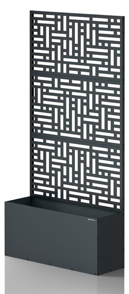 Pergola z doniczką metalowa antracytowa: ROSE, 900 x 1800 x 300 mm
