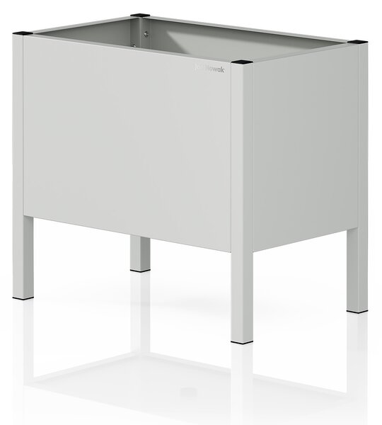 Osłona donica na kwiaty metalowa mała szara: DAISY 400 x 350 x 250 mm
