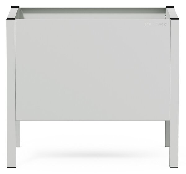 Osłona donica na kwiaty metalowa mała szara: DAISY 400 x 350 x 250 mm