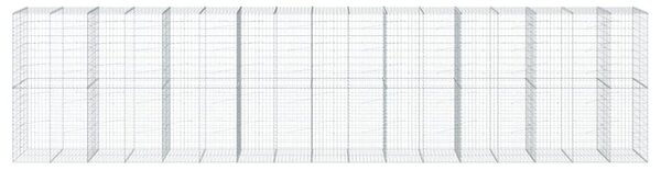 Kosz gabionowy z pokrywą, 850x100x200 cm, galwanizowane żelazo