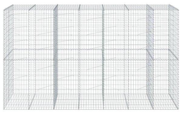 Kosz gabionowy z pokrywą, 350x100x200 cm, galwanizowane żelazo