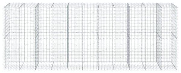 Kosz gabionowy z pokrywą, 550x100x200 cm, galwanizowane żelazo