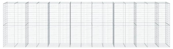 Kosz gabionowy z pokrywą, 750x100x200 cm, galwanizowane żelazo