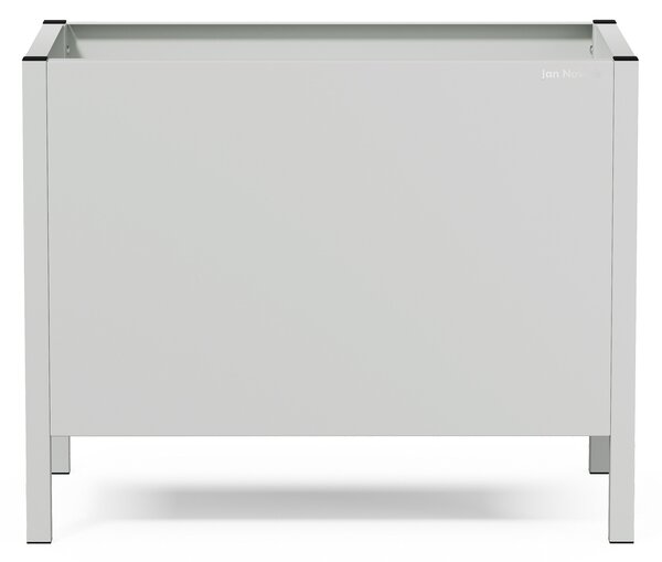 Osłona donica na kwiaty metalowa duża szara: DAISY 500 x 400 x 300 mm