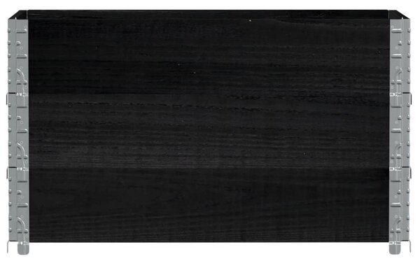 Donica ogrodowa, czarna 100x50 cm, lite drewno sosnowe