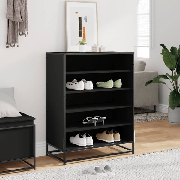 Szafka na buty, czarna, 75x38x97,5 cm