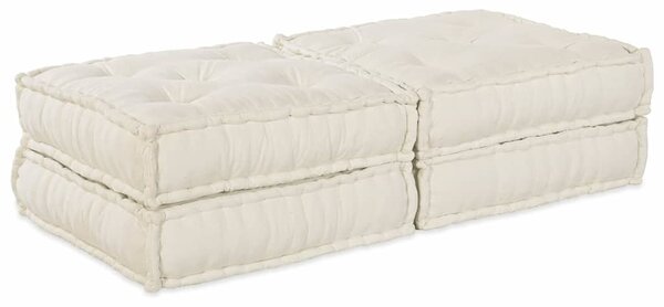 Modularna jednostka sofy 2 pcs kremowy 140 x 70 x 36 cm tkanina