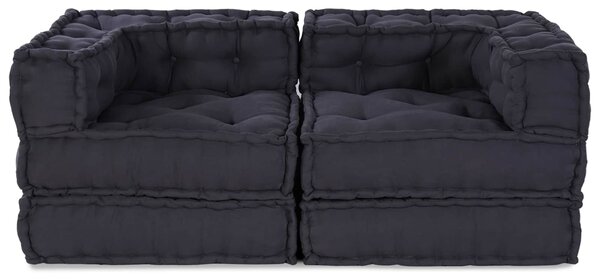 Modularna jednostka sofy 2 pcs antracytowy 140 x 70 x 56 cm