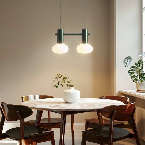 Lampa Wisząca ALDEX, Flo, ściemnialny, zielony, salon, metal, design