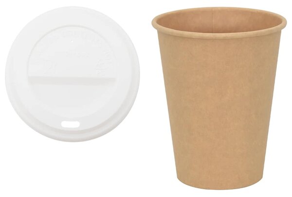 Papierowe kubki z pokrywkami, 1000 szt., 12oz, 300ml