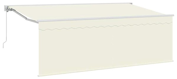 Markiza zwijana Kremowy 400 x 200 cm Poliester i aluminium