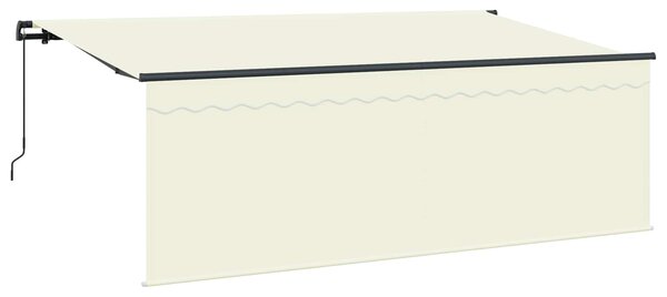 Markiza zwijana Kremowy 350 x 200 cm Poliester i aluminium