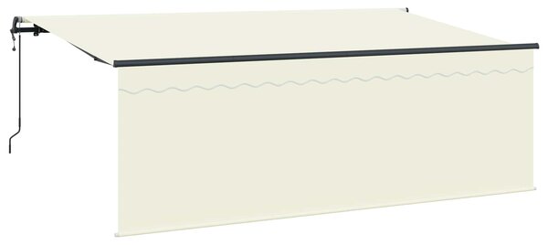 Markiza zwijana Kremowy 350 x 200 cm Poliester i aluminium