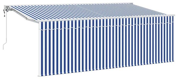 Markiza zwijana Paski Niebieski 350 x 200 cm tkanina