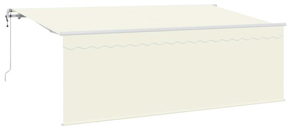 Markiza zwijana Kremowy 400 x 200 cm Poliester i aluminium