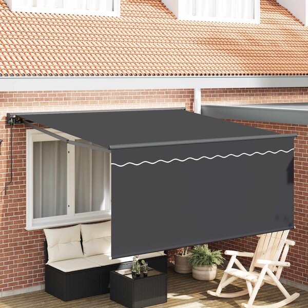 Markiza wysuwana Antracyt 300 x 250 cm Poliester i aluminium