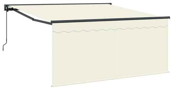 Markiza zwijana Kremowy 300 x 250 cm Poliester i aluminium