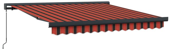 Markiza zwijana Czerwony i Czarny 300 x 250 cm Tkanina i Metal