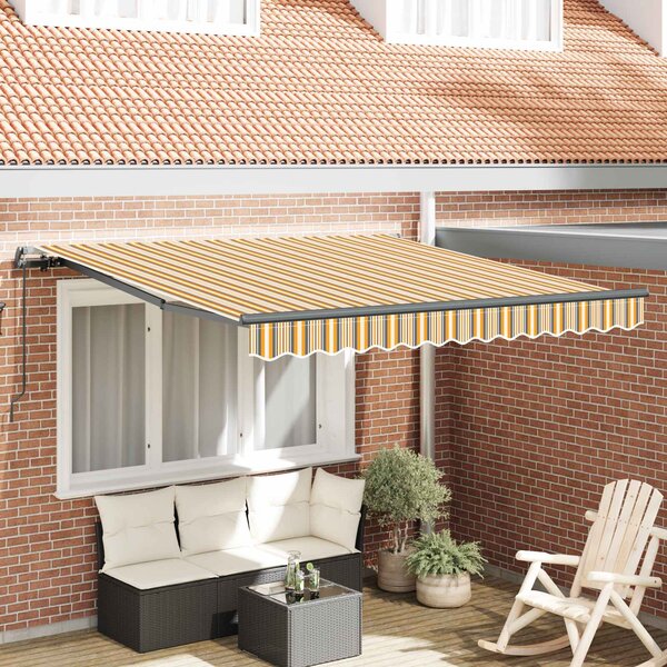 Markiza zwijana Wielokolorowe 300 x 250 cm Poliester i Stal