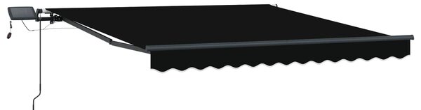 Markiza wysuwana Czarny 300 x 250 cm Tkanina i aluminium