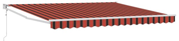 Markiza zwijana Czerwony i Czarny 350 x 250 cm Tkanina i Stal