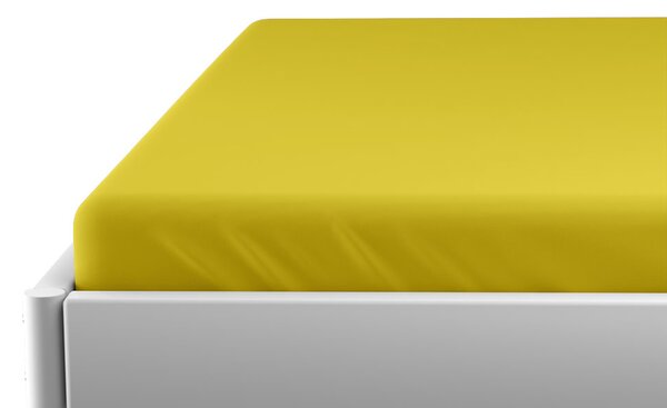 Jersey prześcieradło dziecięce żółte 60x120 cm