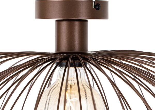 Inteligentna lampa sufitowa brązowa z podwójnym kloszem 45 cm z WiFi G95 - Pua