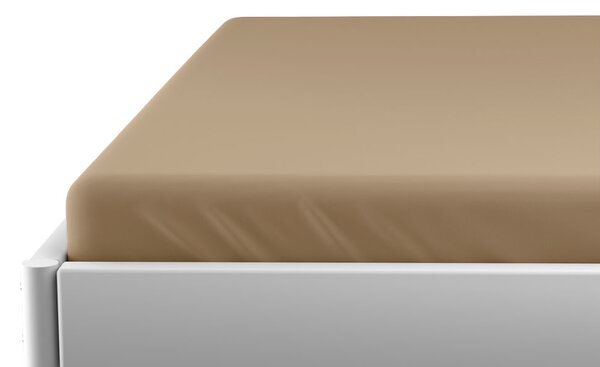 Jersey prześcieradło dla dziecka beżowe 60 x 120 cm
