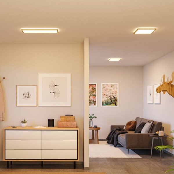 Paulmann Lampa sufitowa Atria Shine, jasne drewno, biuro, tworzywo sztuczne, nowoczesny