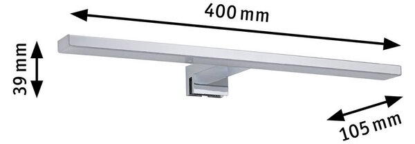Paulmann Kinkiet Evie, chromowy / srebrny, łazienka, tworzywo sztuczne, nowoczesny