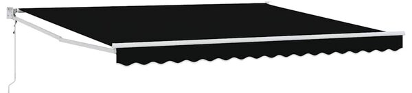 Markiza zwijana Czarny 400 × 300 cm Poliester i aluminium