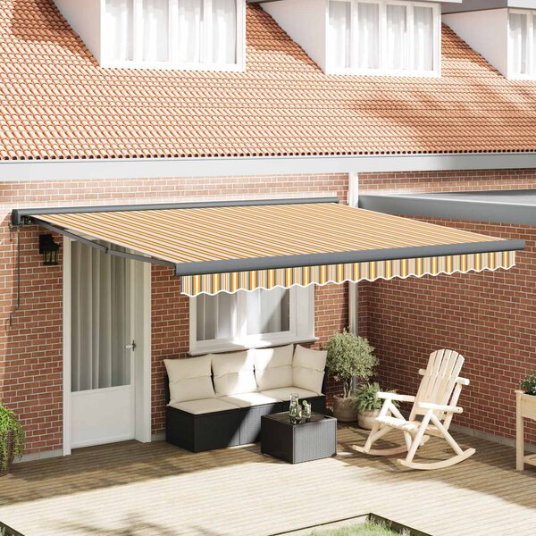 Markiza Wielokolorowe 400 x 300 x 165 cm Poliester i aluminium