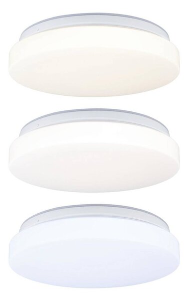 Paulmann Lampa sufitowa LED Luiana, biała, z czujnikiem, IP44 możliwość ściemniania, biały / opal, tworzywo sztuczne, nowoczesny