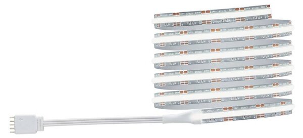 Paulmann Zestaw podstawowy taśm LED MaxLED 1000 COB, 1,5 m, CCT możliwość ściemniania, chromowy / srebrny, salon / jadalnia, tworzywo sztuczne