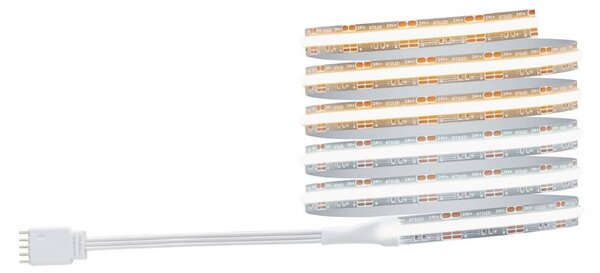Paulmann Zestaw podstawowy taśm LED MaxLED 1000 COB, 1,5 m, CCT możliwość ściemniania, chromowy / srebrny, salon / jadalnia, tworzywo sztuczne