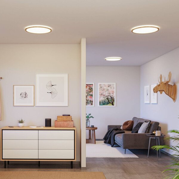 Paulmann Lampa sufitowa Atria Shine, jasne drewno, biuro, tworzywo sztuczne, nowoczesny