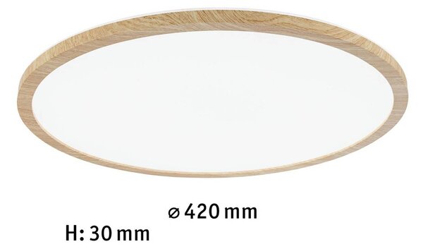Paulmann Lampa sufitowa Atria Shine, jasne drewno, biuro, tworzywo sztuczne, nowoczesny