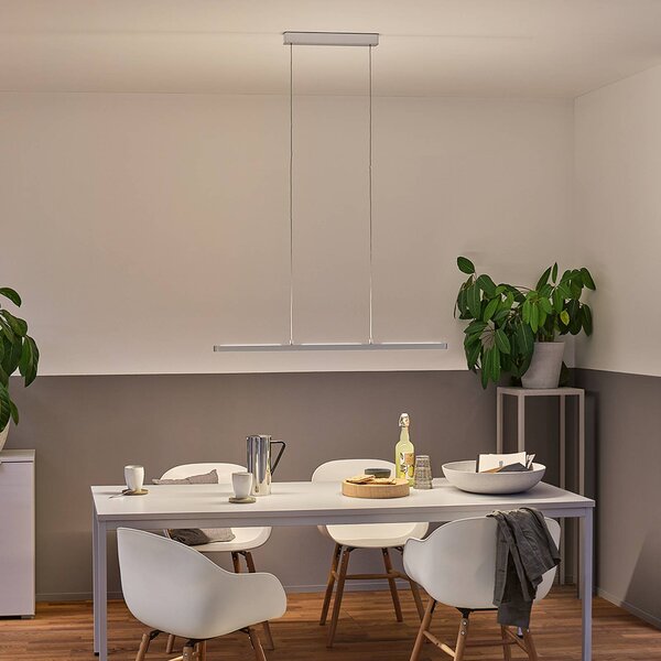 Paulmann Lampa wisząca Lento, możliwość ściemniania, chromowy / srebrny, salon / jadalnia, aluminium, nowoczesny