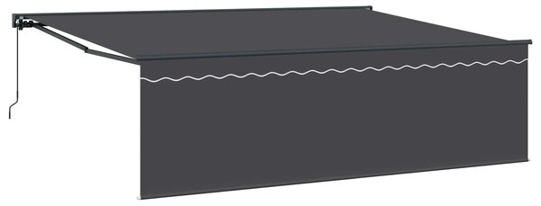 Markiza zwijana Antracyt 450 × 300 cm Poliester i aluminium