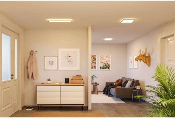 Paulmann Lampa sufitowa Atria Shine, jasne drewno, biuro, tworzywo sztuczne, nowoczesny