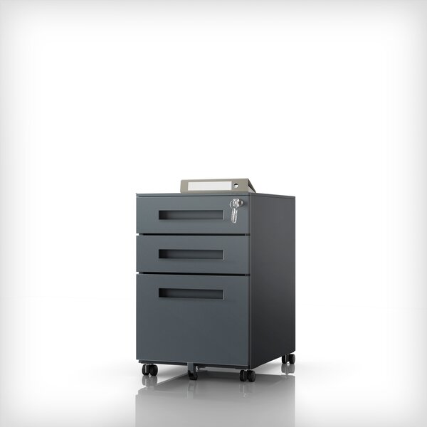 Kontenerek pod biurko KATE 390 x 600 x 500 mm, antracytowy