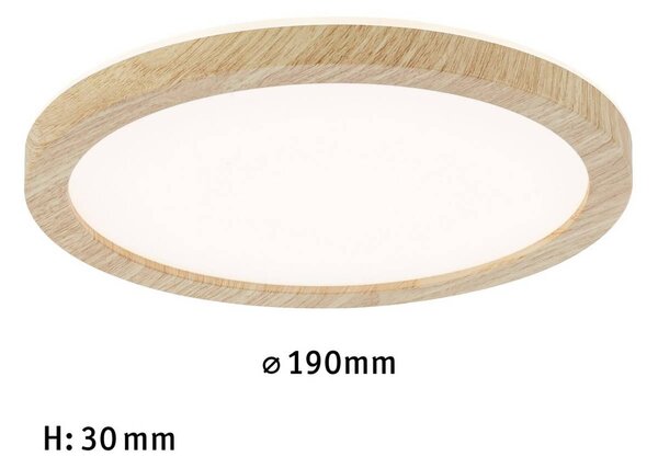 Paulmann Lampa sufitowa Atria Shine, jasne drewno, biuro, tworzywo sztuczne, nowoczesny