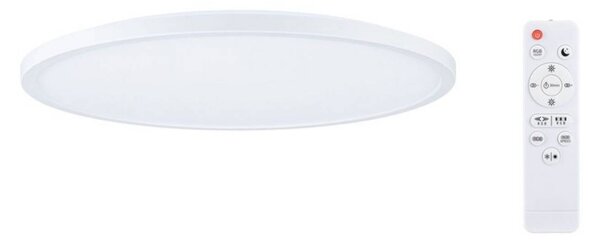 Paulmann Panel LED Atria Shine, Ø40 cm, RGBW, biały, IP20, ściemniany możliwość ściemniania, biały / opal, biuro, tworzywo sztuczne, nowoczesny