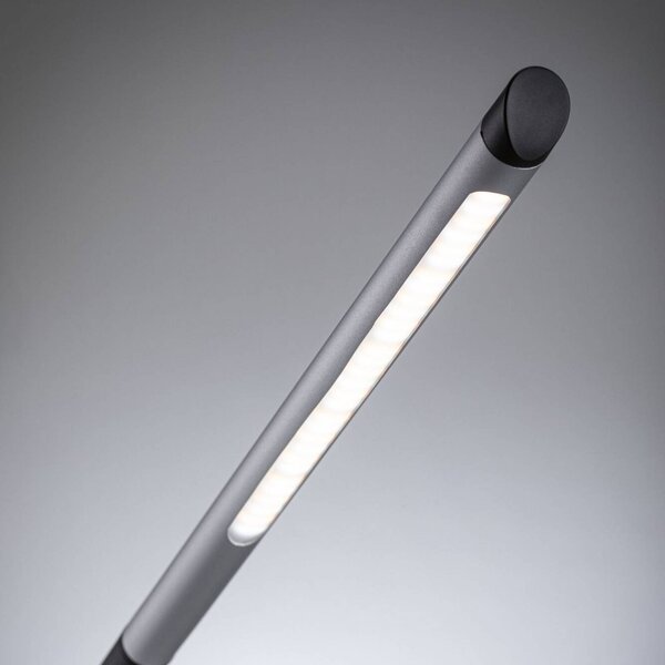 Paulmann Lampa stołowa FlexBar, możliwość ściemniania, chromowy / srebrny, biuro, aluminium, nowoczesny