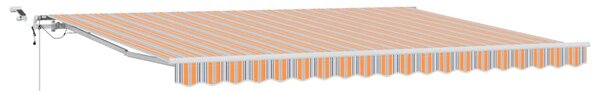 Markiza zwijana Wielokolorowe 450 × 350 cm Poliester i Metal