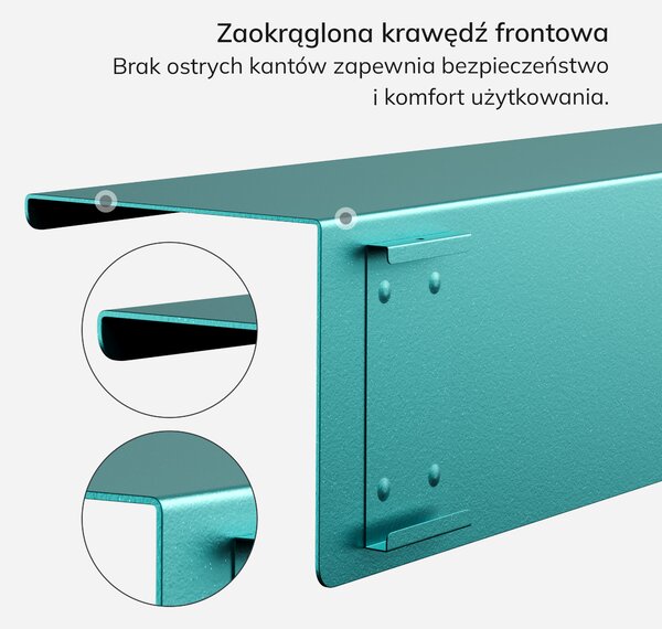 Półka wisząca metalowa morska, 700 mm: JOANNE Modern