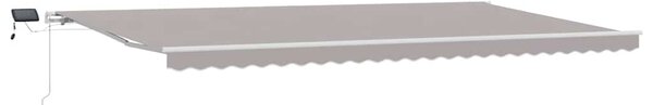 Markiza wysuwana jasnoszary 600 × 300 cm Tkanina i aluminium