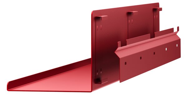 Półka wisząca metalowa czerwona, 700 mm: JOANNE Modern